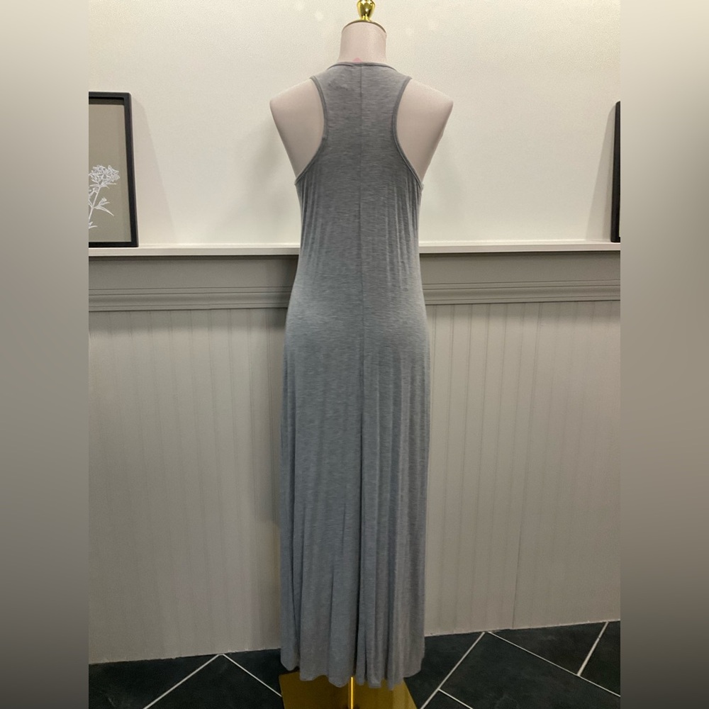✨ Romeo & Juliet Couture Beaded Maxi Dress Gray Boho Glam NWT L - Picture 2 of 5